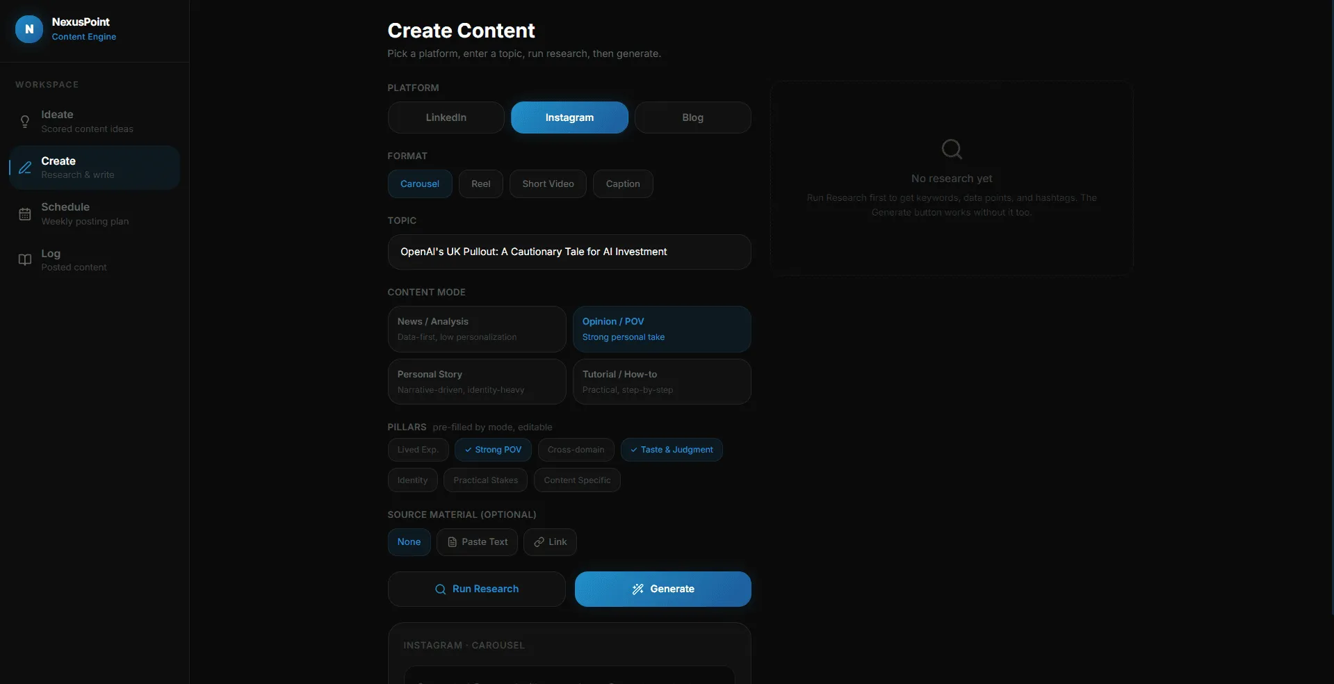 Content Engine: detail 2